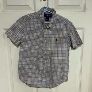 Ralph Lauren kids Orange and Blue Checkered Shirt